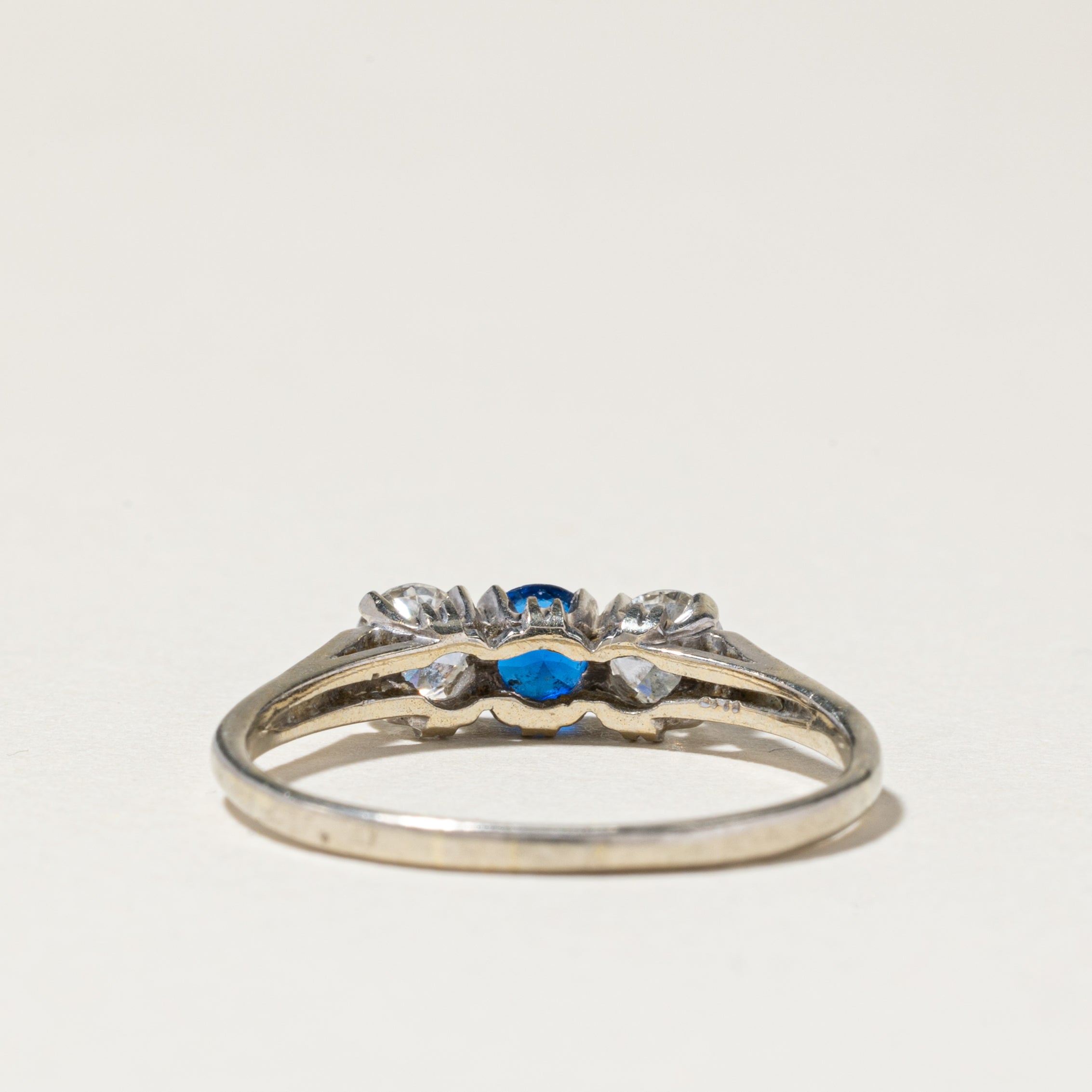 18K Gold Synthetic Spinel & Diamond Ring - 0.30ct Center Stone, 0.42ctw Total Weight - Size 8 - Elegant Engagement, Wedding, Anniversary Gift for Women