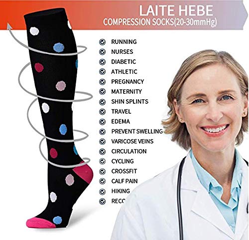 Best Compression Socks for Women & Men - Improved Blood Circulation & Leg Support - Ideal for Running, Sports, Nursing, Travel & Long Flights - Perfect for Athletes, Nurses & Frequent Travelers
