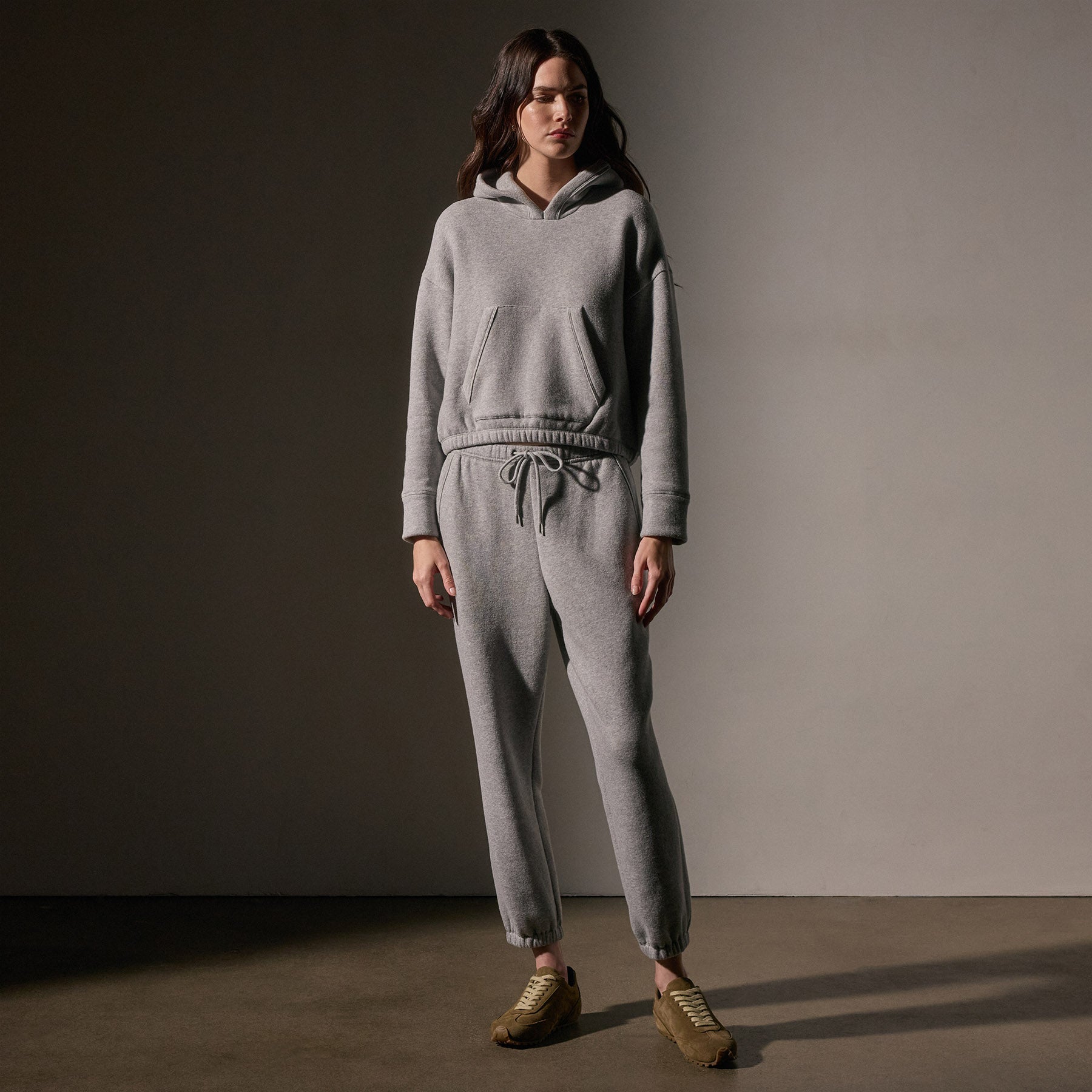 Cozy Hooded Sweatshirt for Women - Soft Heather Grey Pullover Hoodie | Perfect for Casual Wear, Lounge & Outdoor Activities