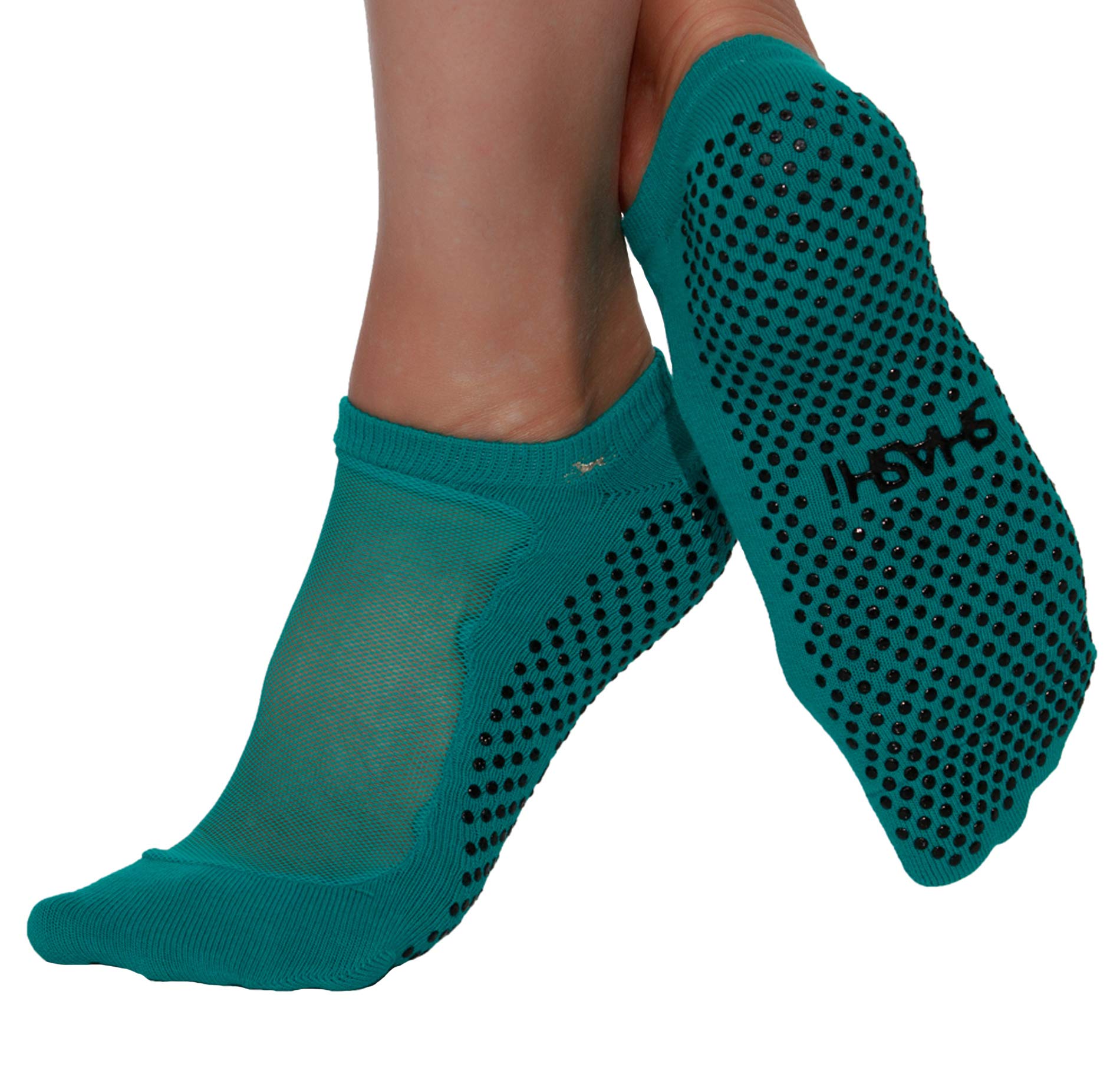SHASHI Women's Mesh Grip Socks for Yoga & Pilates - Non-Slip Workout Socks