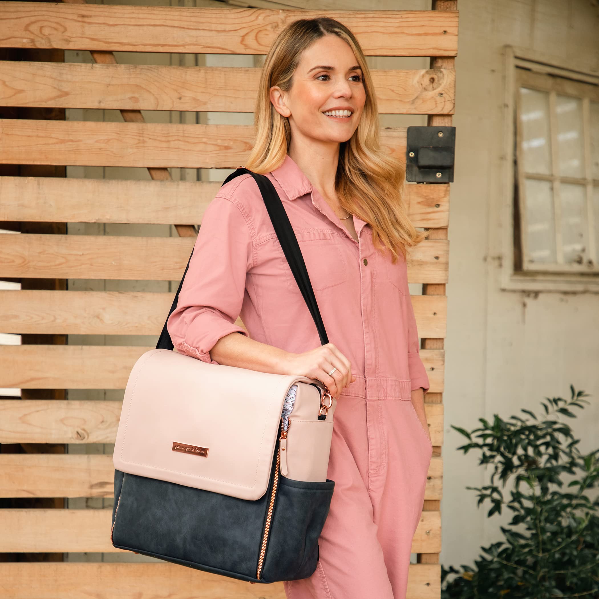 Petunia Pickle Bottom Boxy Backpack - Stylish & Spacious Diaper Bag for On-The-Go Moms | Waterproof Baby Carrier Backpack with Multiple Pockets | Perfect for Travel, Shopping & Daily Outings (Indigo Blush)