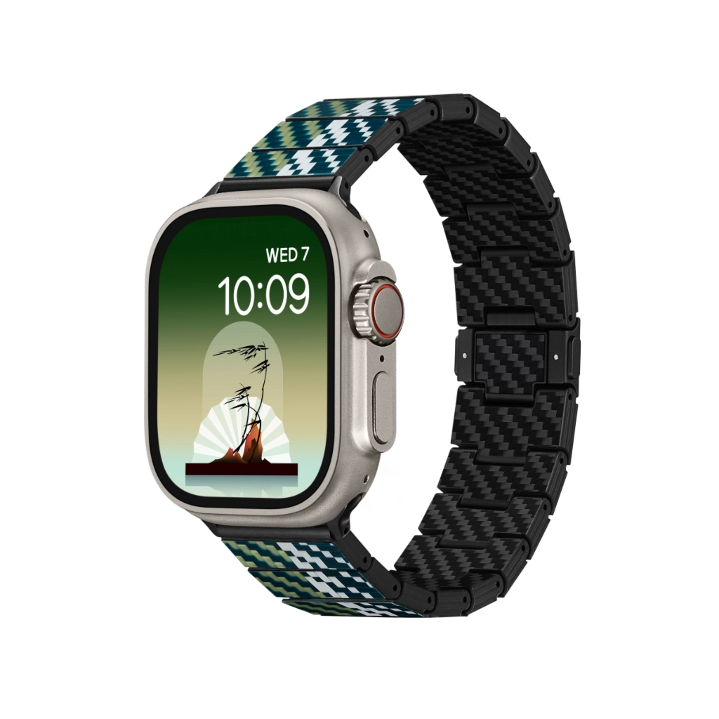 Premium Carbon Fiber Watch Band for Apple Watch Series 8/7/6/SE - Lightweight & Durable Replacement Strap for Workout, Running & Everyday Use