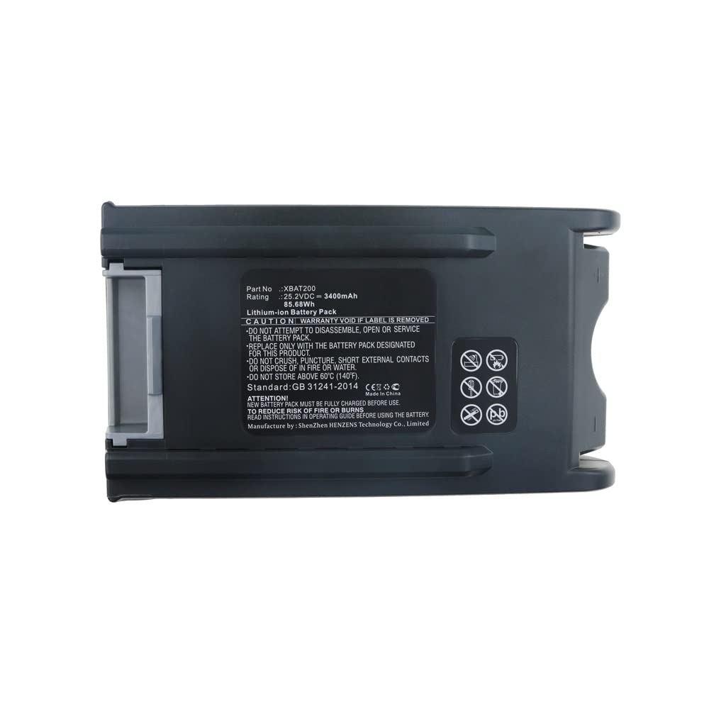 Synergy Digital Replacement Battery for Shark XBAT200 Vacuum Cleaner - 25.2V 3400mAh Li-ion Battery Pack - Perfect for Shark ION Robot Vacuum & Cordless Vacuums - Long-Lasting Power for Deep Cleaning Floors, Carpets & Pet Hair Removal