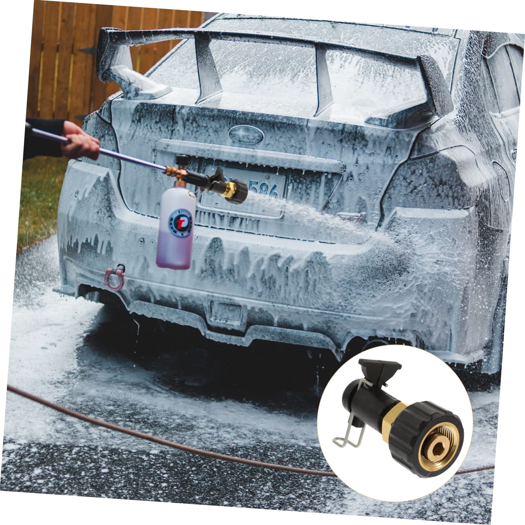 SUPVOX High Pressure Washer Quick Connect Adapter with Spray Nozzle - Universal Fit for Car Wash, Garden Watering, Floor Cleaning & Home Outdoor Use