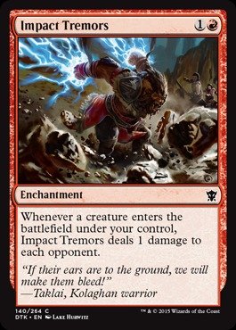 Magic The Gathering - Impact Tremors (140/264) - Dragons of Tarkir - Foil MTG Card | Collectible Trading Card Game for Deck Building & Strategy Battles | Perfect for MTG Tournaments and Casual Play