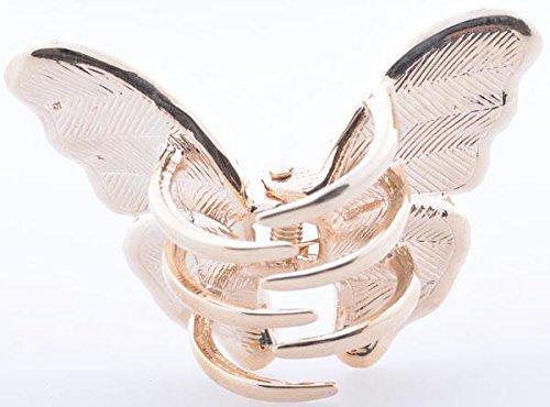 LINJIE JEWELRY HP301 Vintage Butterfly Hair Claw Clip for Women & Girls - Perfect for Parties, Weddings & Everyday Hairstyles