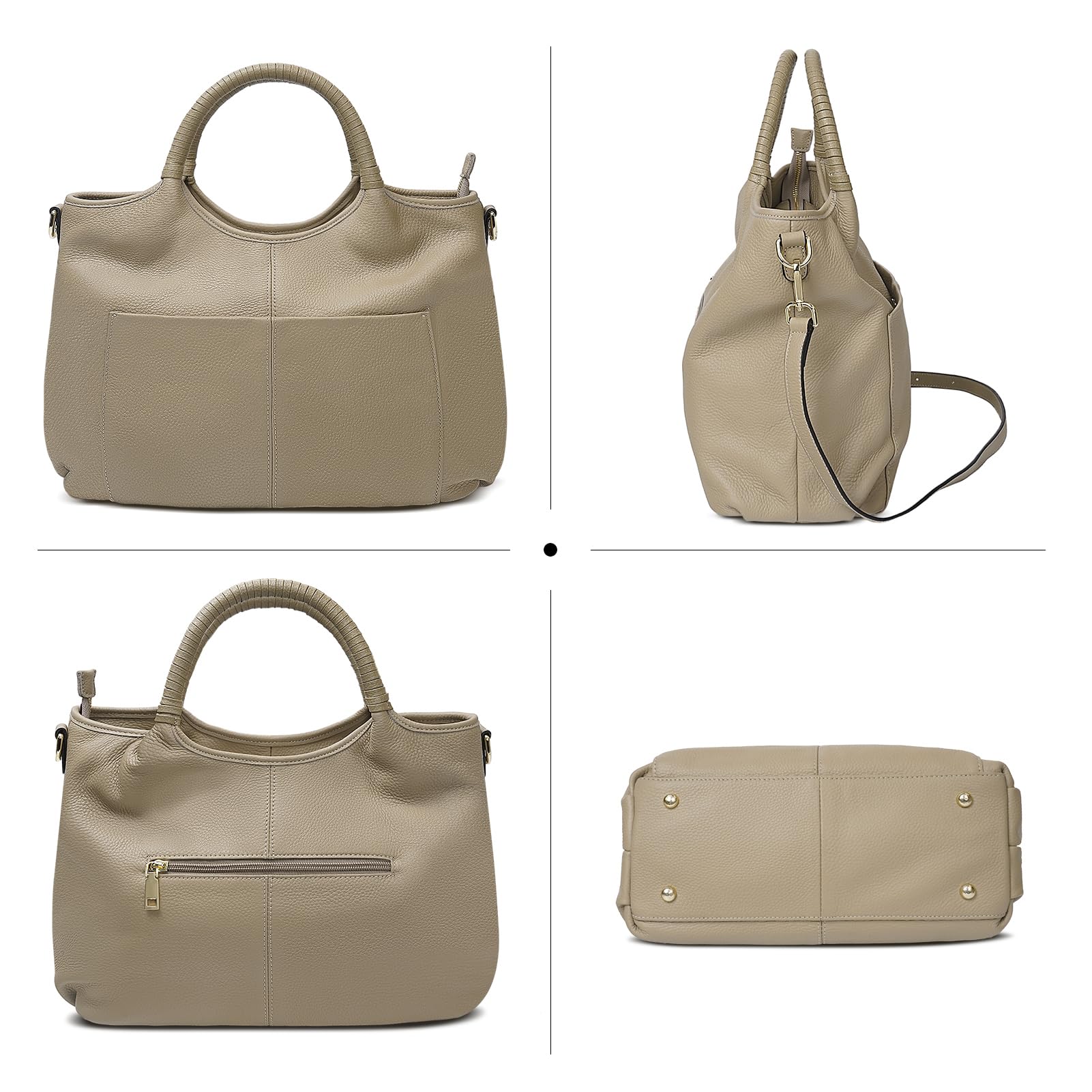 Genuine Leather Crossbody Shoulder Bags for Women - Designer Handbags & Top Handle Satchel Purse | Perfect for Work, Travel & Everyday Use