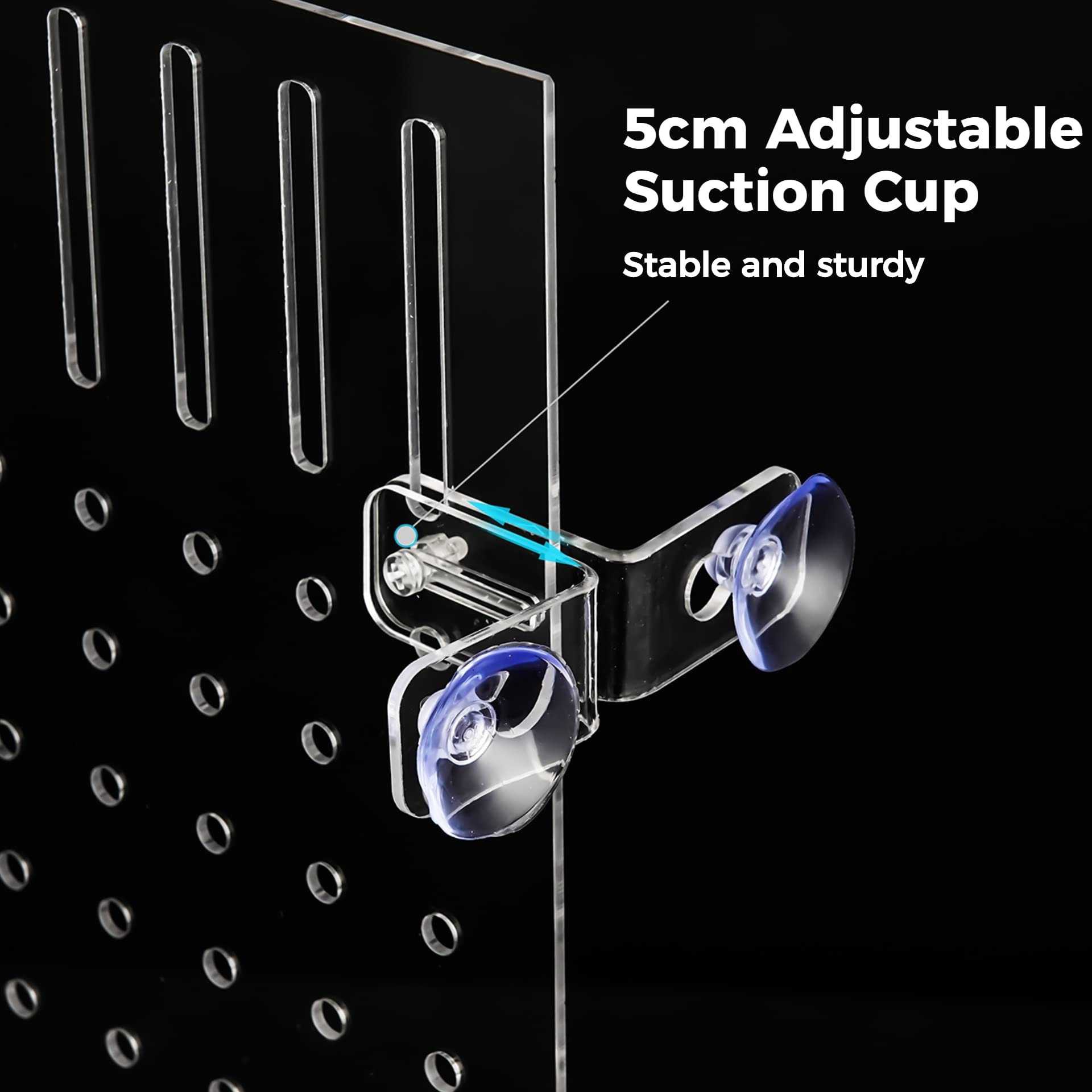 2pcs Acrylic Fish Tank Dividers with Suction Cups - 15.74