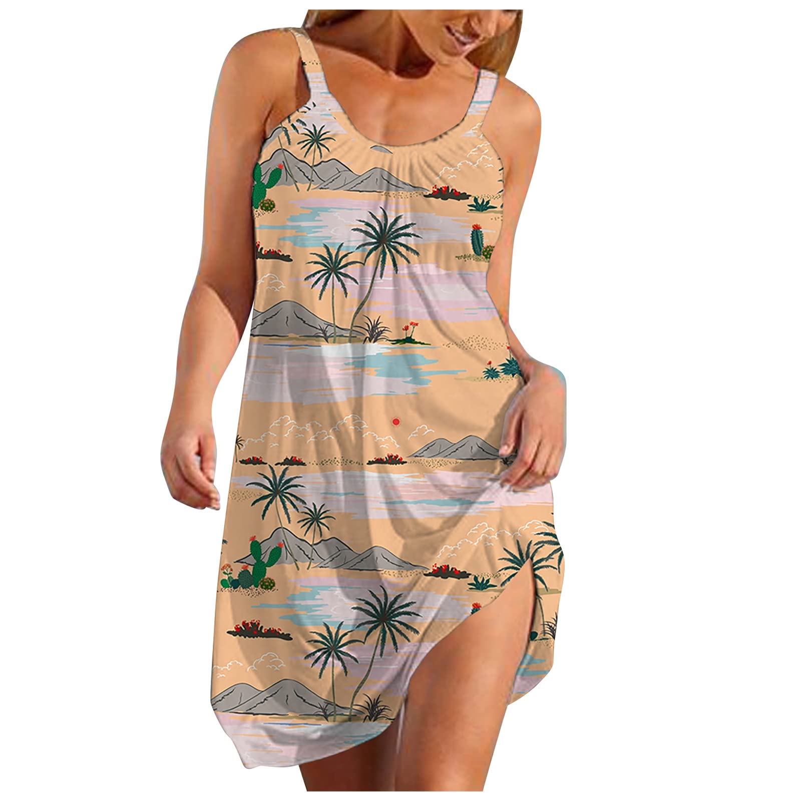Sexy Summer Dresses for Women - Cute Cartoon Print Beach Dress for Vacation & Party