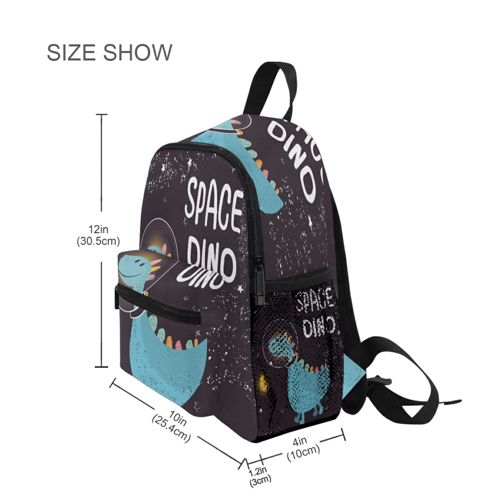 Senya Space Dinosaur Kids Backpack with Adjustable Chest Strap - Lightweight Preschool School Bag for Boys & Girls - Perfect for Daycare, Kindergarten & Outdoor Adventures