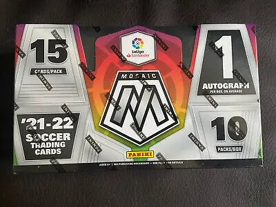 2021-22 Panini Mosaic La Liga Hobby Box - Soccer Trading Cards Collection for Collectors & Investors - Perfect for Gifts, Display & Trading