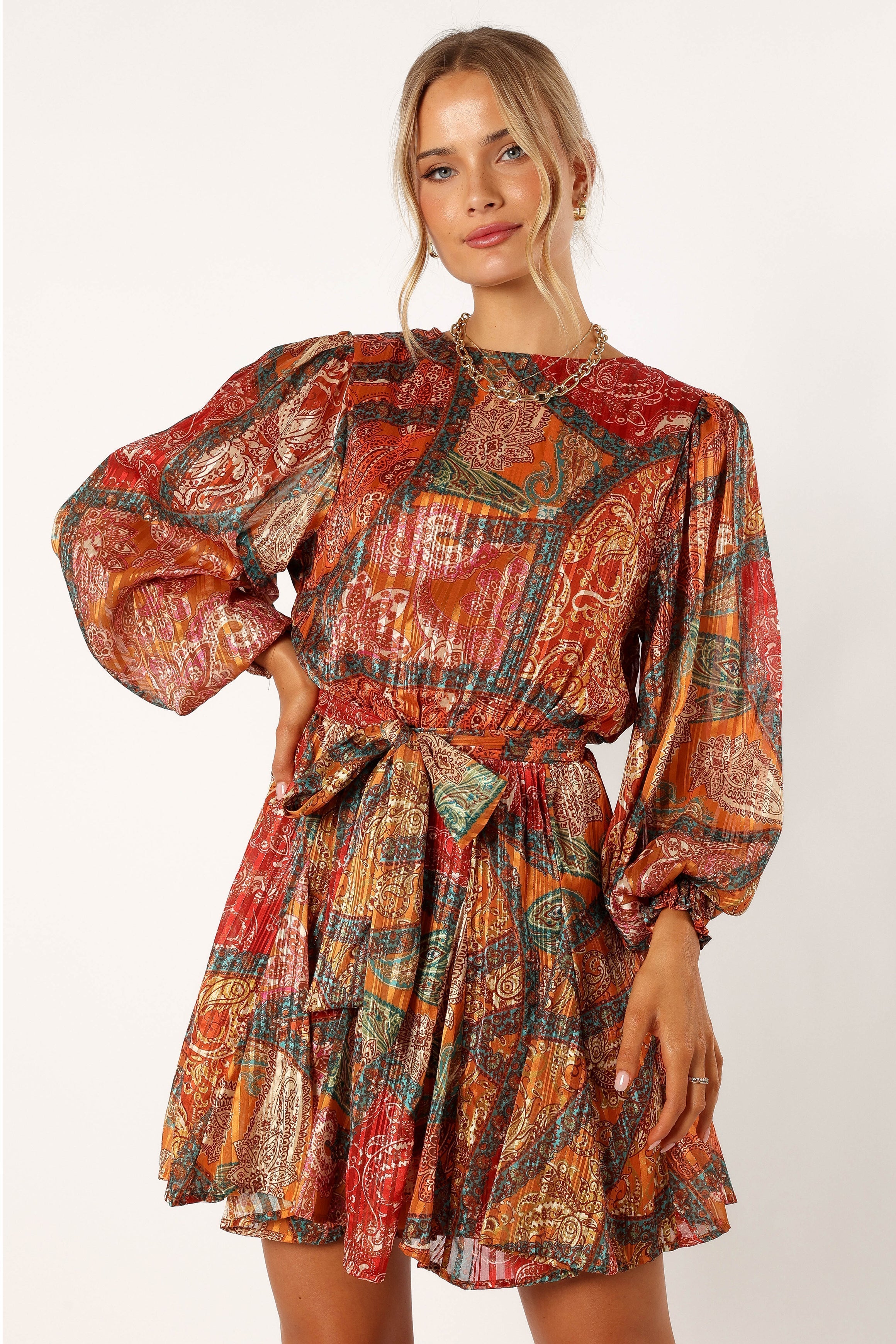 Gabriel Long Sleeve Mini Dress - Floral Print, Stretchy Fabric, Casual & Party Wear for Women | Perfect for Date Night, Office Outfits & Holiday Events