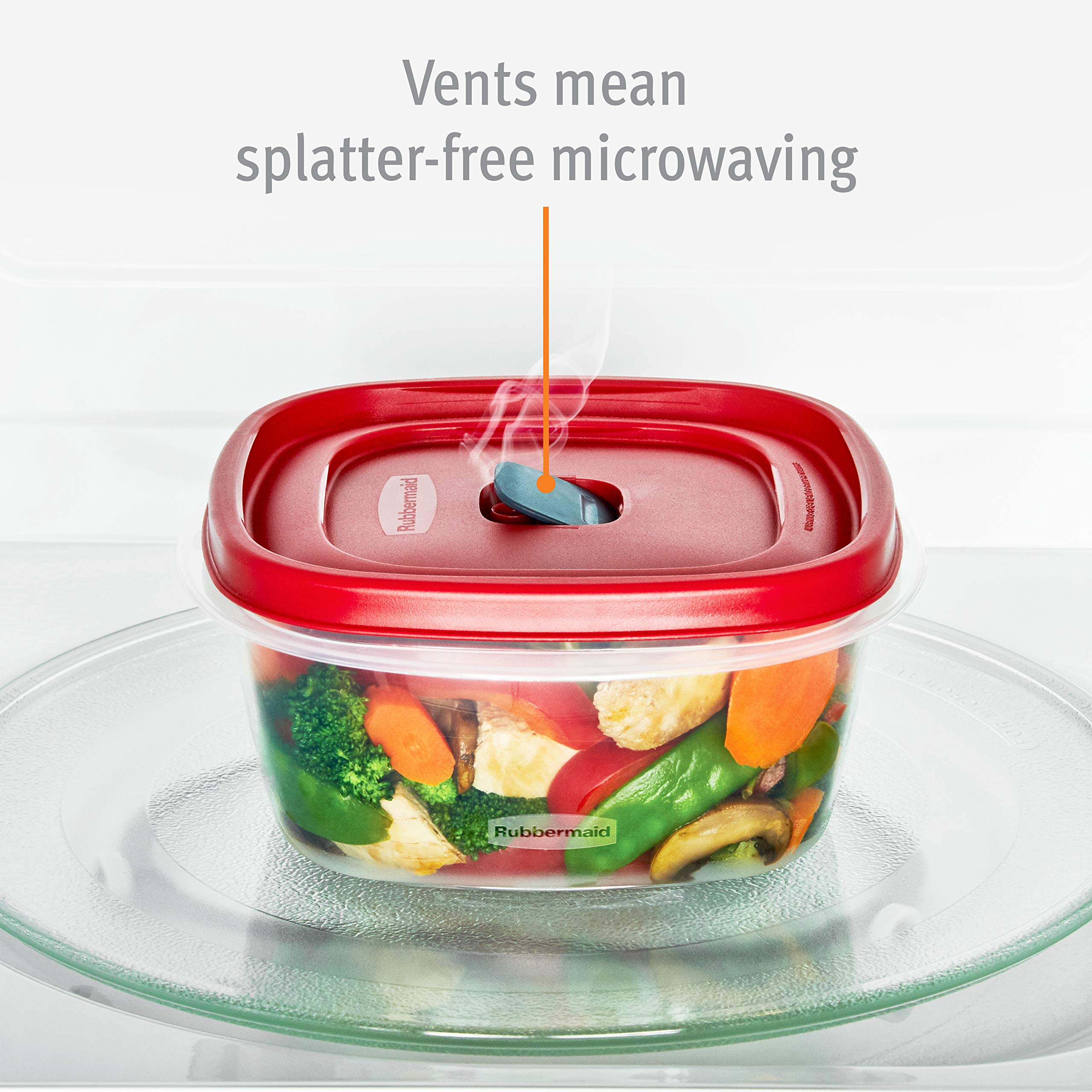 Rubbermaid Easy Find Lids 5-Cup Food Storage Containers with Lids - Airtight Kitchen Organization for Meal Prep, Leftovers & Pantry Storage