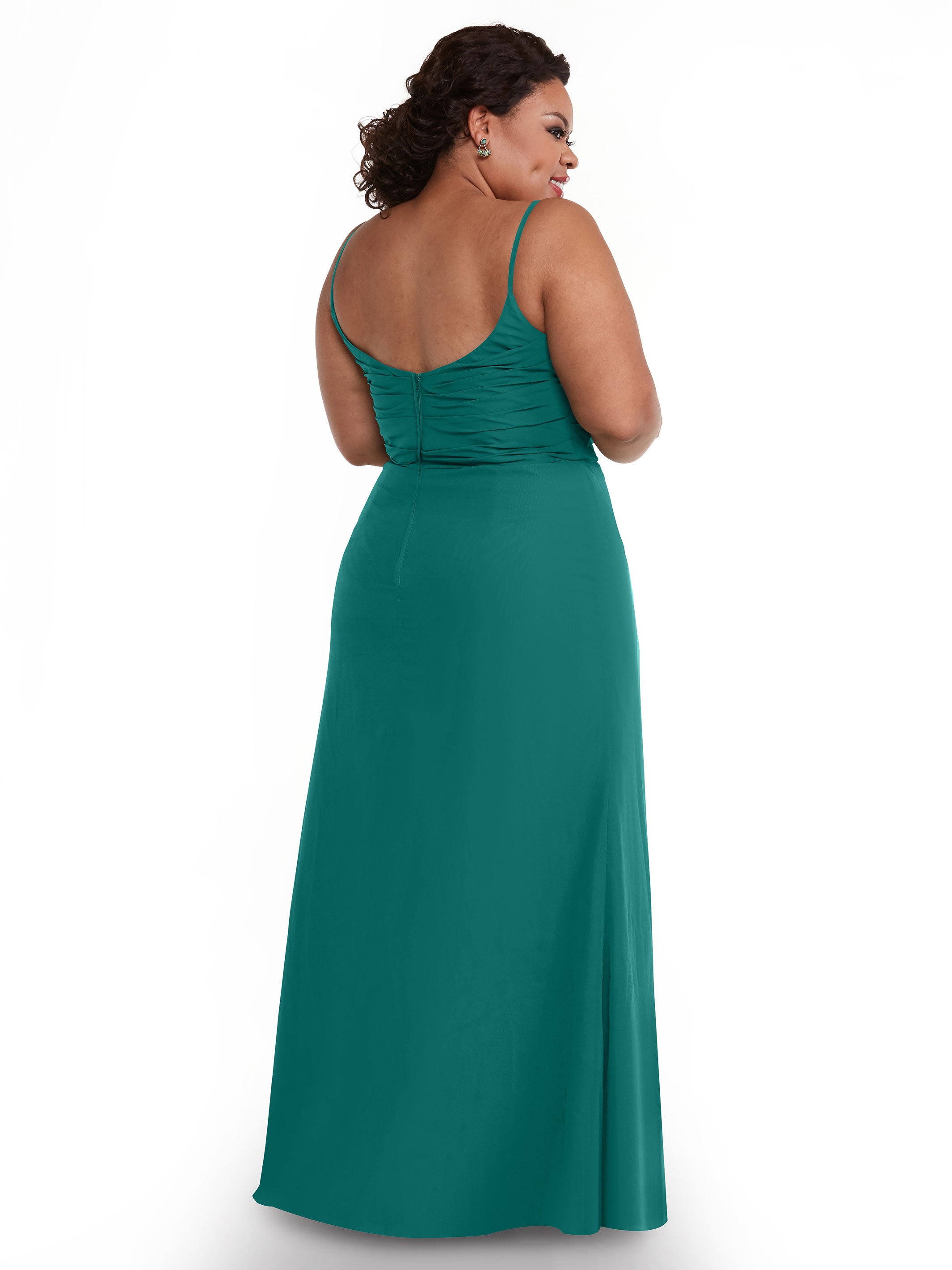 Elegant 80169 Chiffon Sheath Bridesmaid Dress with Pleated Bodice - Perfect for Weddings, Formal Events & Special Occasions
