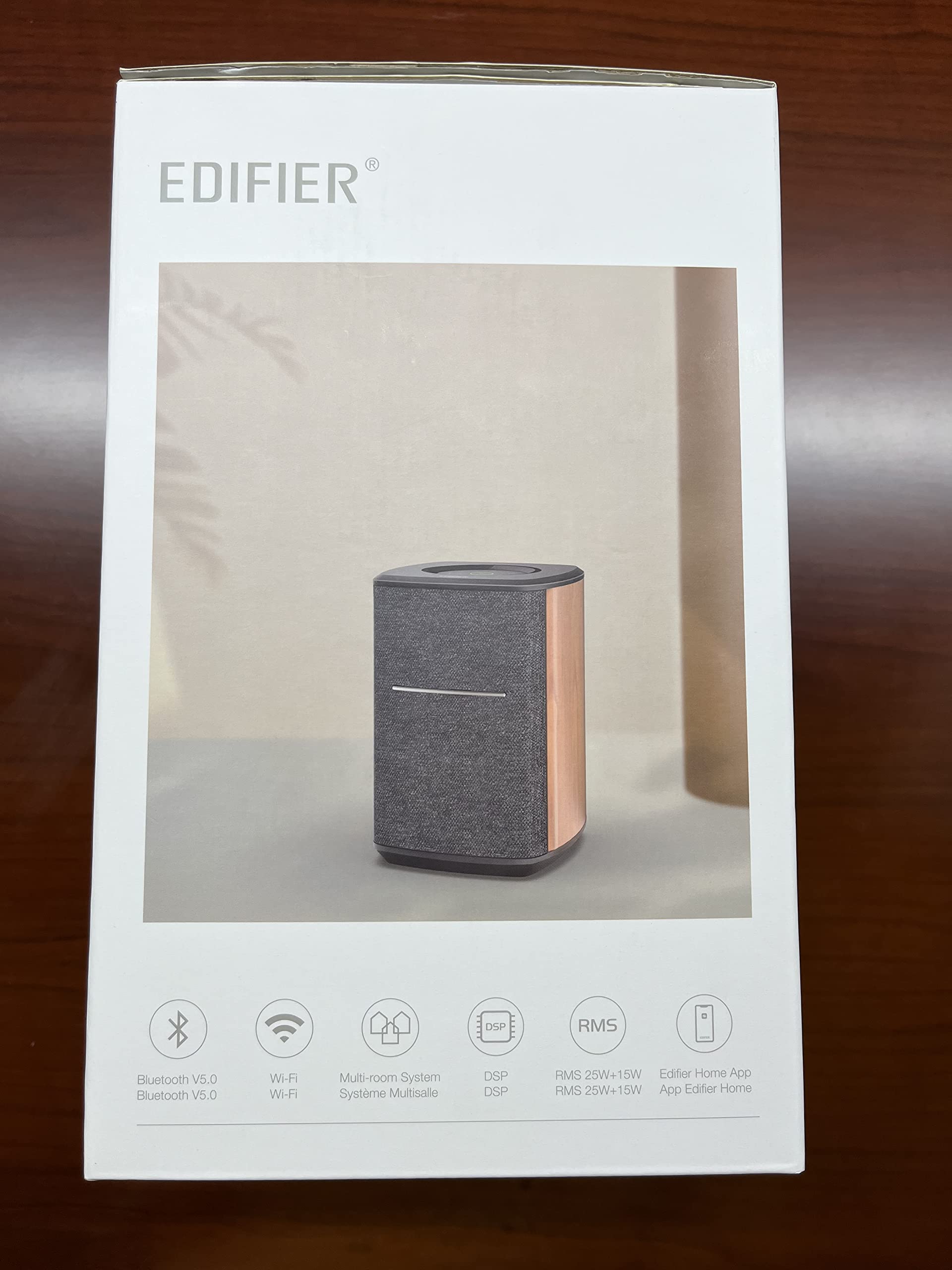 Edifier MS50A WiFi Smart Speaker - 40W RMS Wireless Bluetooth & AirPlay 2 Sound System, Works with Alexa, Spotify & Tidal Connect (No Microphone) - Perfect for Home Audio, Parties & Background Music