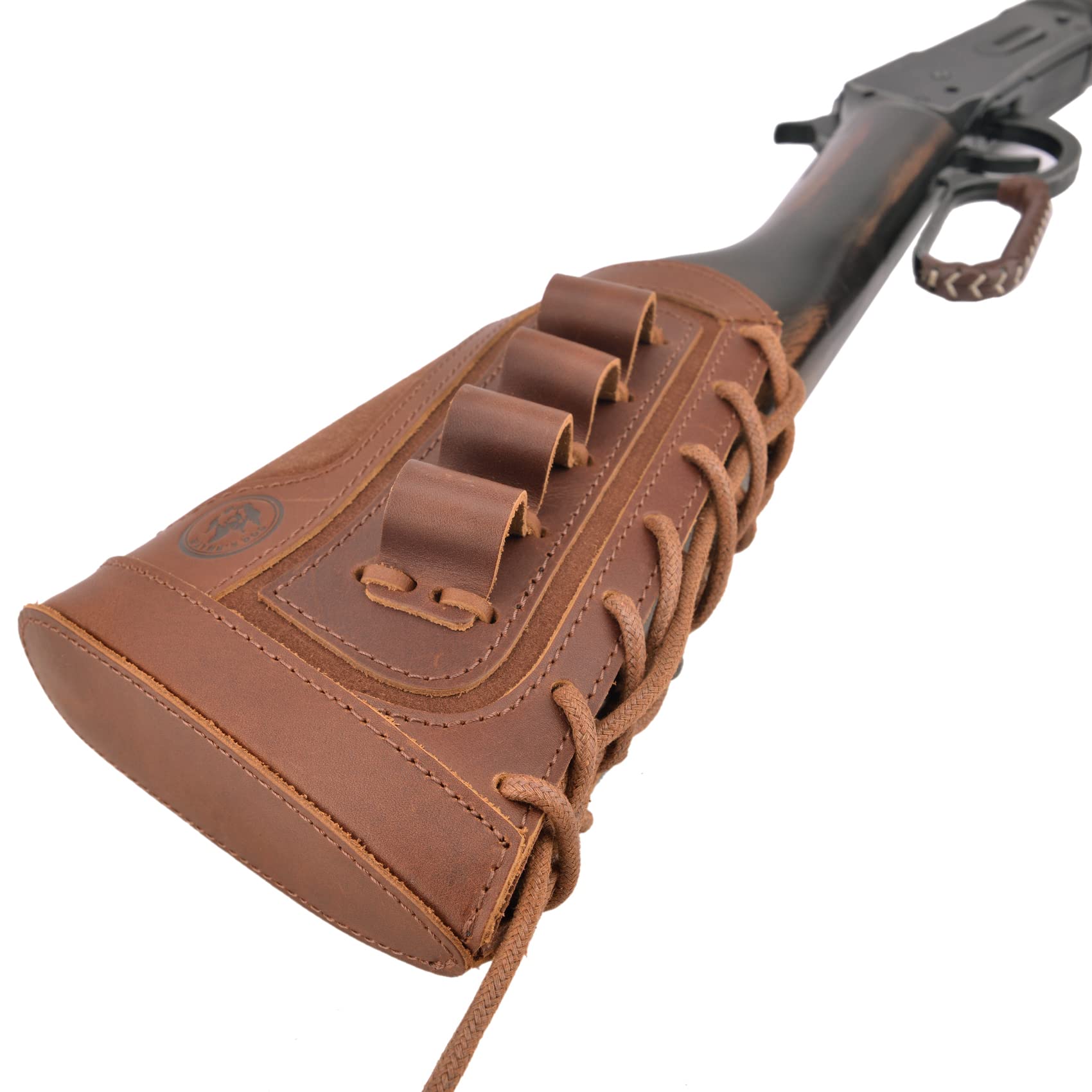 12 Gauge Leather Canvas Shotgun Shell Holder - 8 Round Gun Cartridge Sling for Hunting, Shooting & Outdoor Sports - Durable Ammo Pouch for Shotguns & Firearms Accessories