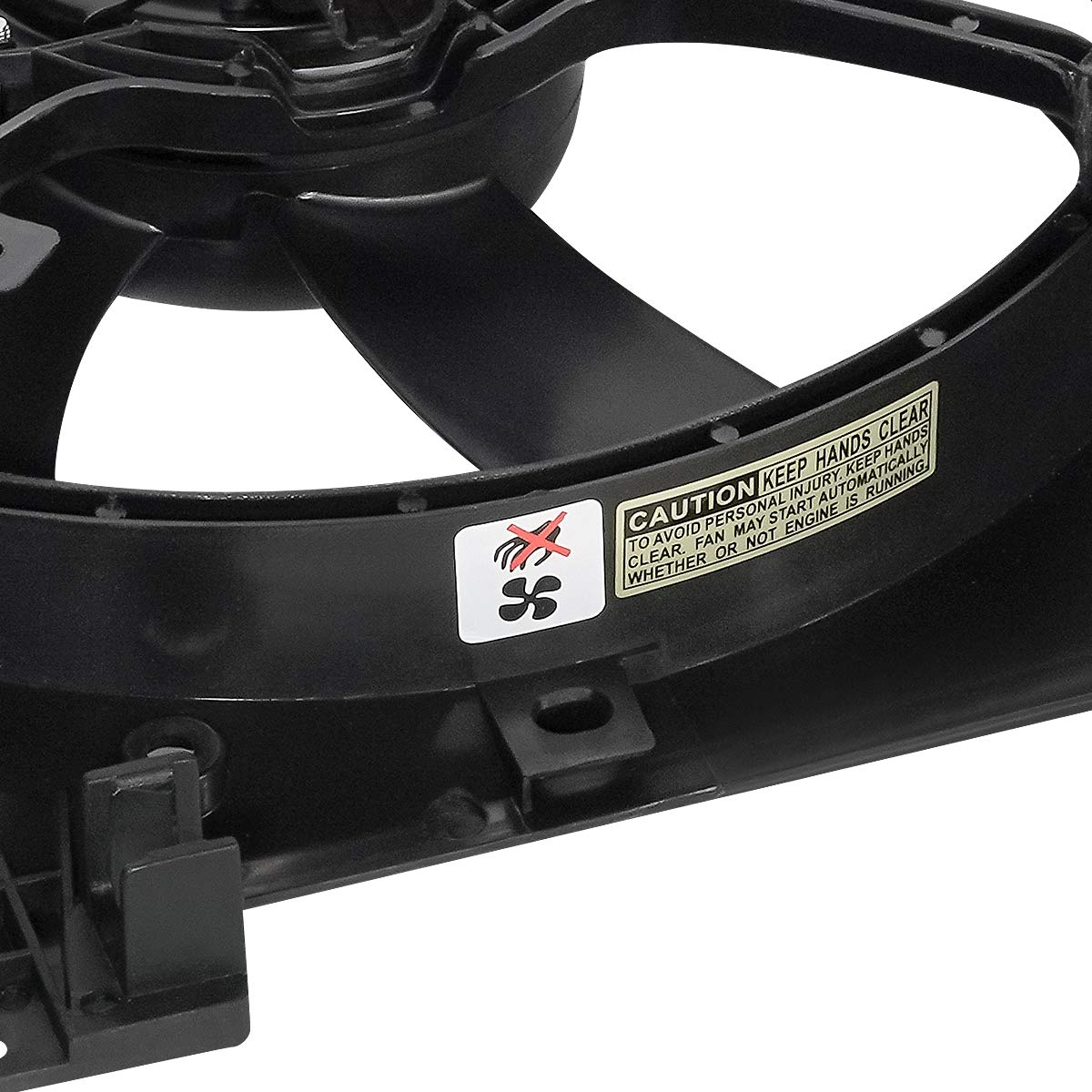 DNA MOTORING OEM-RF-0219 Mazda 6 Radiator Cooling Fan Assembly - Direct Replacement for 2003-2008 Mazda 6 with 2.3L/2.3T Engine - High Efficiency Cooling System - Black - Perfect for Engine Overheating Prevention & Summer Driving Conditions