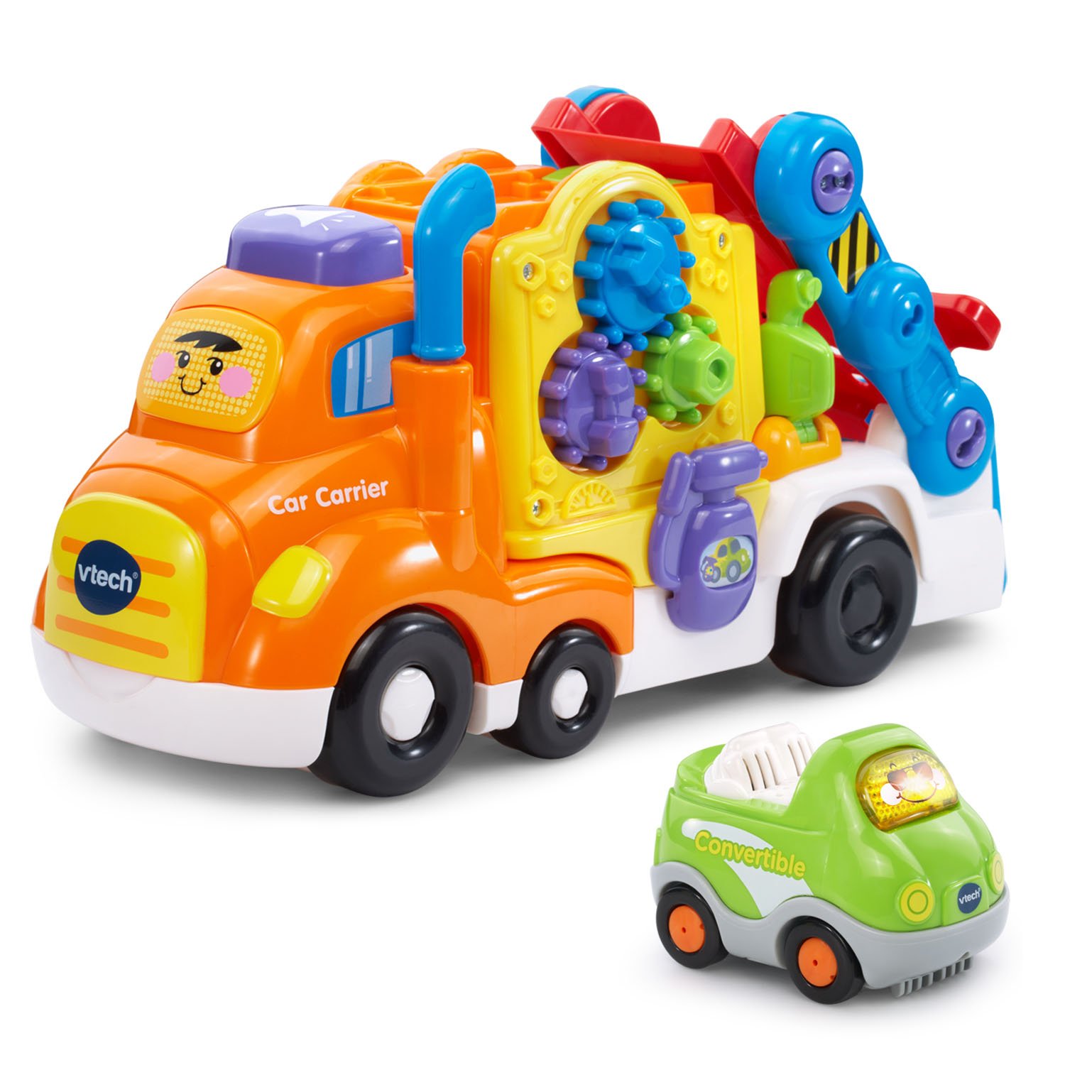 VTech Go! Go! Smart Wheels Deluxe Car Carrier Toy for Kids - Interactive Learning Vehicle Playset with Lights & Sounds - Perfect for Pretend Play, Travel & Preschool Education