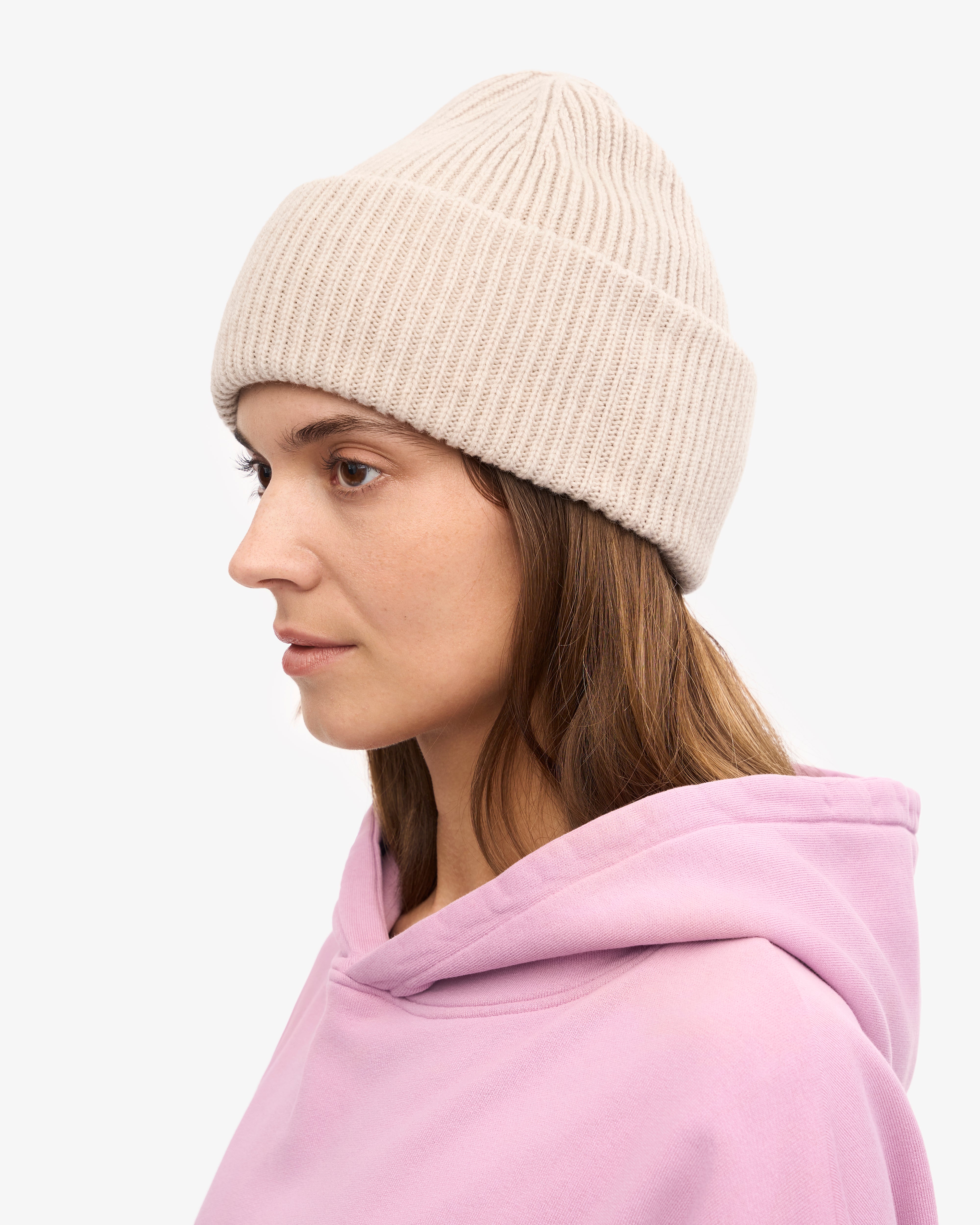 Premium Merino Wool Beanie Hat for Men & Women - Soft & Warm Winter Knit Cap in Ivory White - Perfect for Skiing, Hiking & Outdoor Activities
