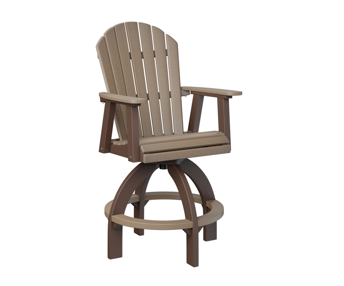 Berlin Gardens Comfo Back Swivel Bar Chair - Adjustable Height Counter Stool for Kitchen Island, Breakfast Nook & Home Bar - Comfortable Swivel Seat with Back Support