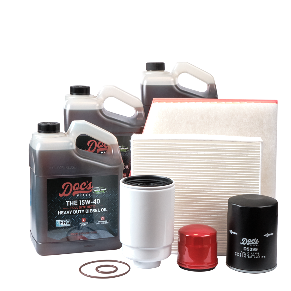 Doc's Diesel 6.6L Duramax 15W-40 Full Synthetic Engine Oil & Filter Maintenance Kit for 2014-2016 Chevrolet/GMC Trucks - Complete Oil Change Solution for Heavy Duty Diesel Performance