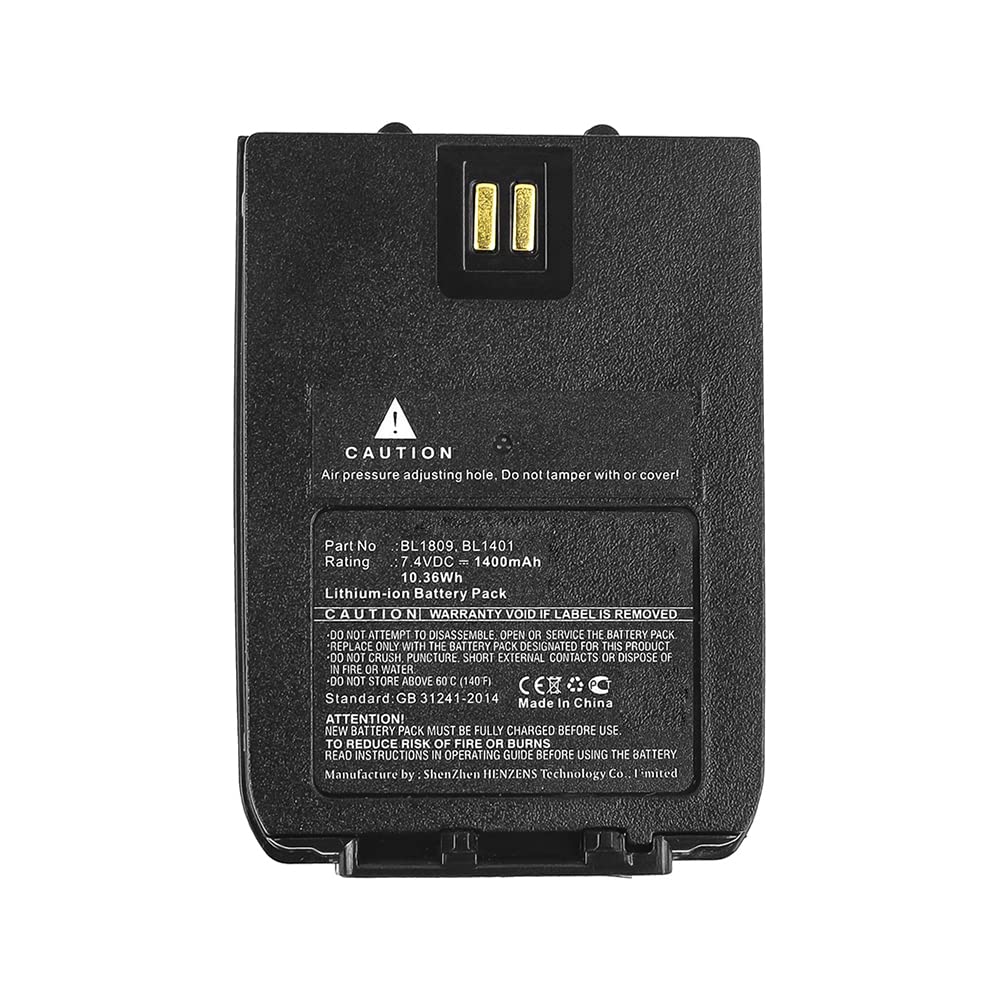 Synergy Digital 2-Way Radio Batteries - 3 Pack Li-ion 7.4V 1400mAh Replacement for HYT BL1401 Walkie Talkie | Compatible with HYT BL1401 Two-Way Radios | Perfect for Outdoor Adventures, Construction Sites & Emergency Communication