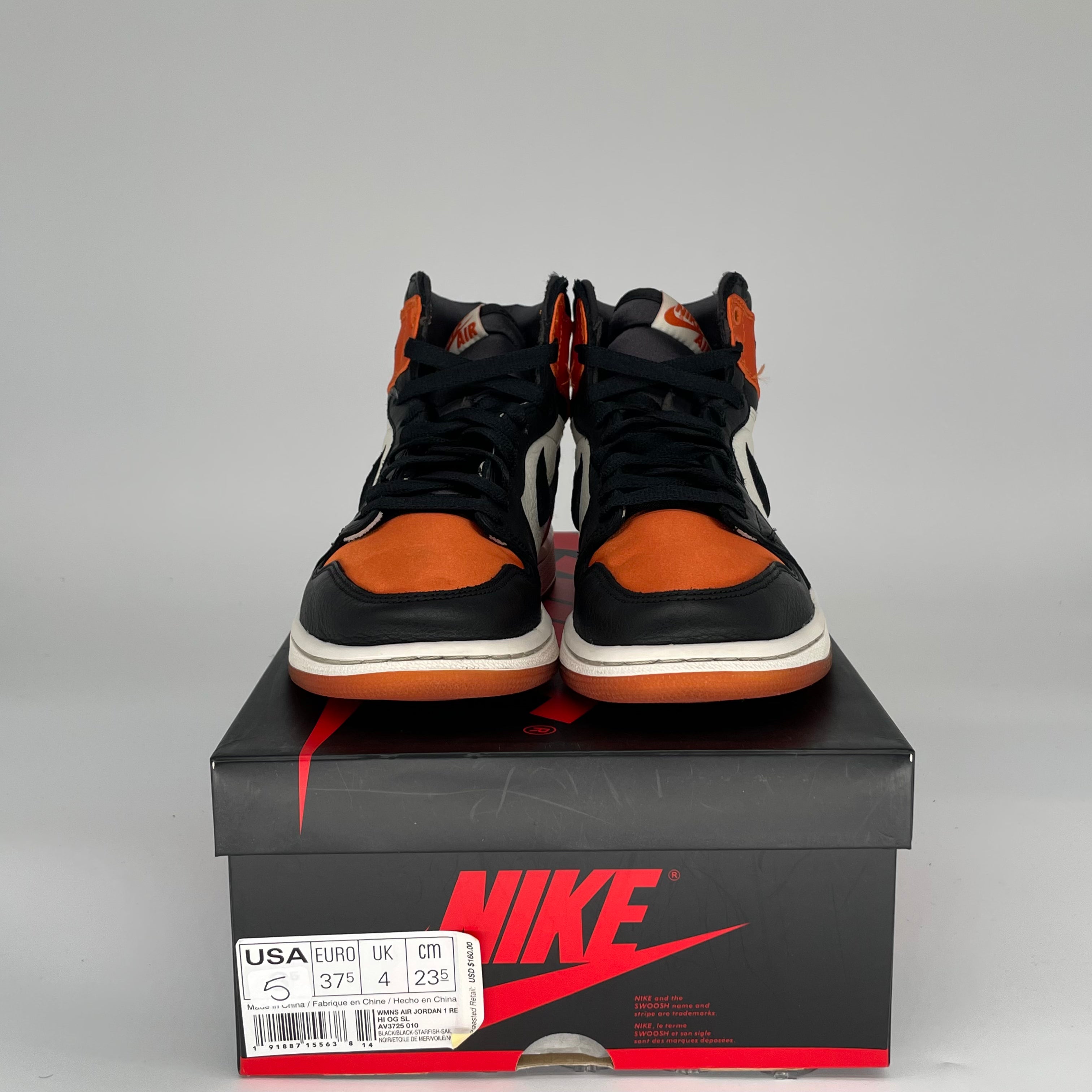 AIR JORDAN 1 SATIN SHATTERED BACKBOARD Women's Size 5/6.5W Sneakers AV3725-010 - Perfect for Basketball, Streetwear Fashion & Sneaker Collectors