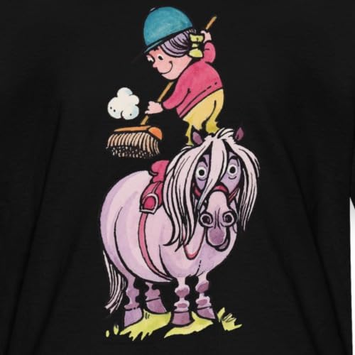 Thelwell Equestrian Horse Cleaning Licensed Kids' T-Shirt - Spreadshirt Official - Cute Horse Riding & Stable Cleaning Theme for Young Equestrians