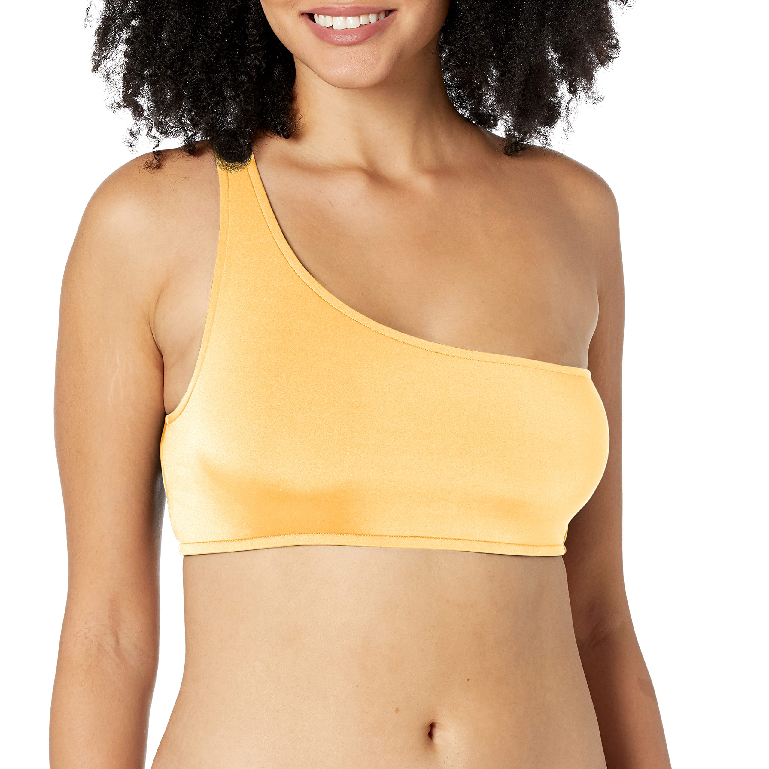 Seafolly Women's 80's Retro Asymmetrical One Shoulder Bikini Top - Vintage Swimwear for Beach, Pool & Summer Vacations