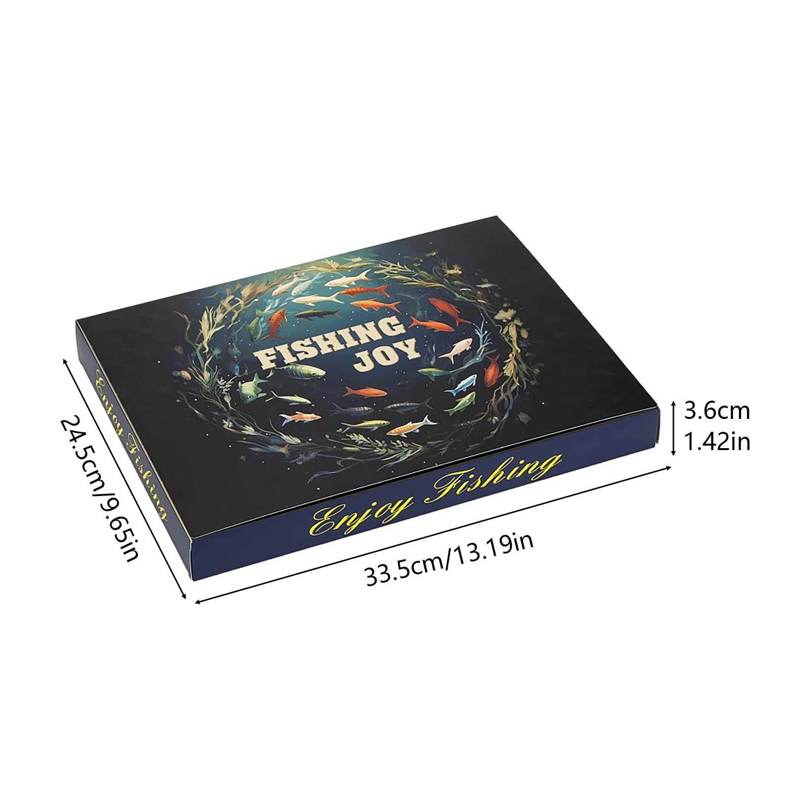 2024-2025 Christmas Fishing Advent Calendar - 36x26x5cm Fishing Lure Countdown Calendar Set for Anglers | Perfect Holiday Gift for Fishing Lovers & Christmas Decor