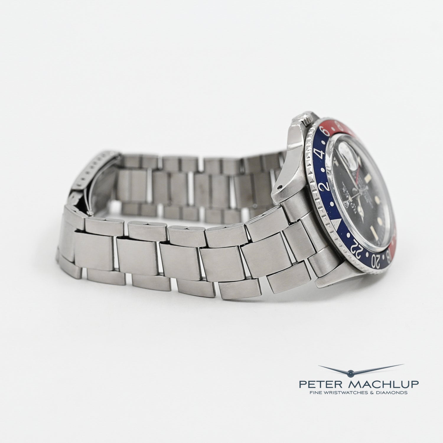 Vintage Rolex GMT-Master Pepsi 1675 Men's Watch - 1970s Stainless Steel Automatic - Perfect for Travelers & Watch Collectors (Air Travel, Business Meetings, Luxury Gift)