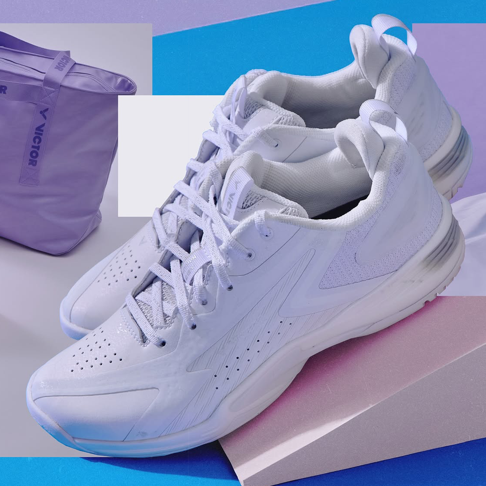 Victor A970 NitroLite Capsule Collection Court Shoe - Men's Tennis Shoes with Lightweight Cushioning - Size L (Milk White) - PREORDER - Perfect for Competitive Matches & Casual Wear