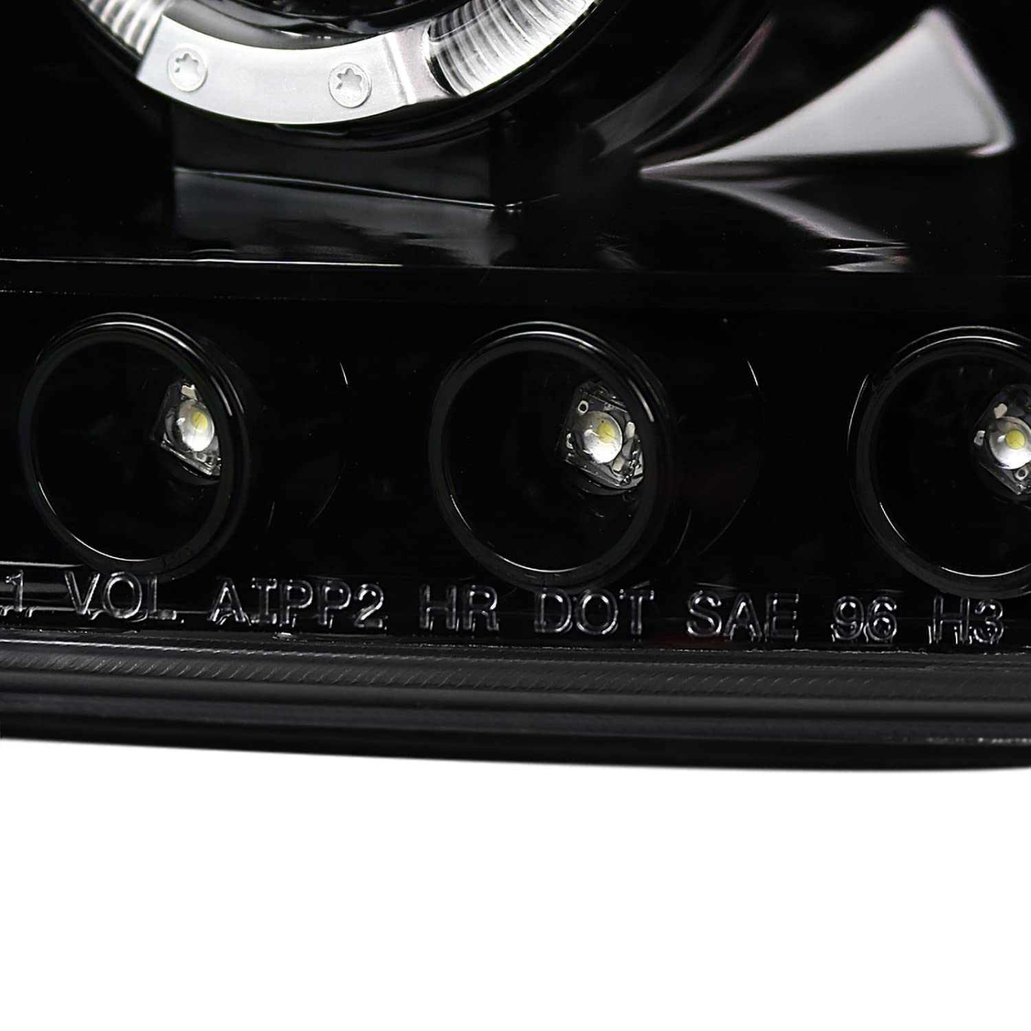 Spec-D LED Halo Headlights for 1997-2003 Ford F150 & Expedition - Black Projector Lights for Off-Road & Night Driving