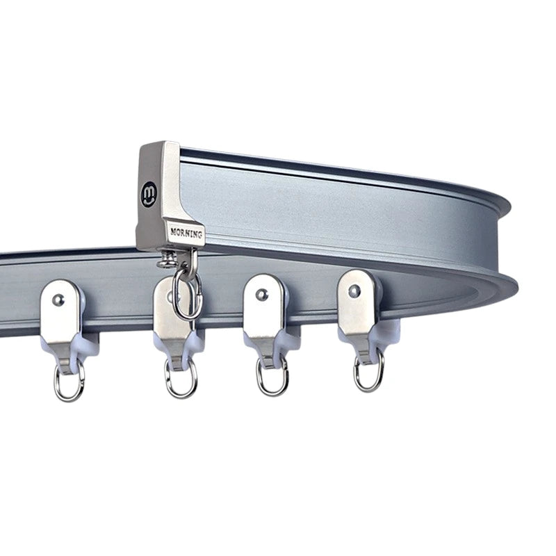 Flexible Curved Curtain Track - Bendable & Adjustable for Bay Windows - Perfect for Living Rooms, Bedrooms & Drapes Installation