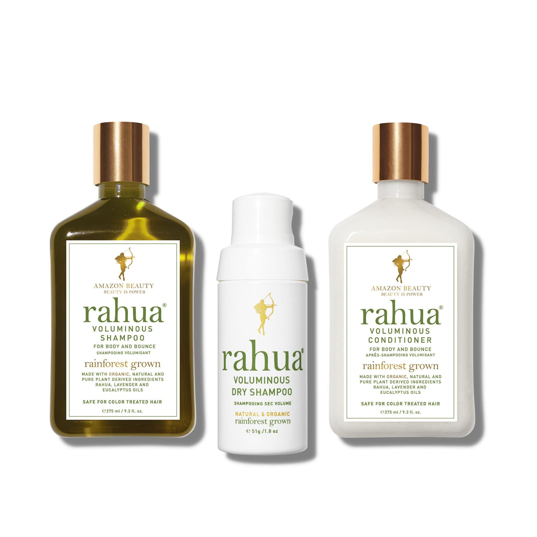 Rahua Voluminous Hair Care Set - Shampoo & Conditioner 9.3 fl oz + Dry Shampoo 1.8 fl oz | Organic Vegan Hair Products for Volume & Shine | Perfect for Daily Use & Travel