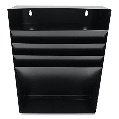 Huron 3-Slot Desk and Drawer Organizer - Black Steel Office Stationery Holder for Pens, Pencils, Scissors | Perfect for Home, Office, and School Organization