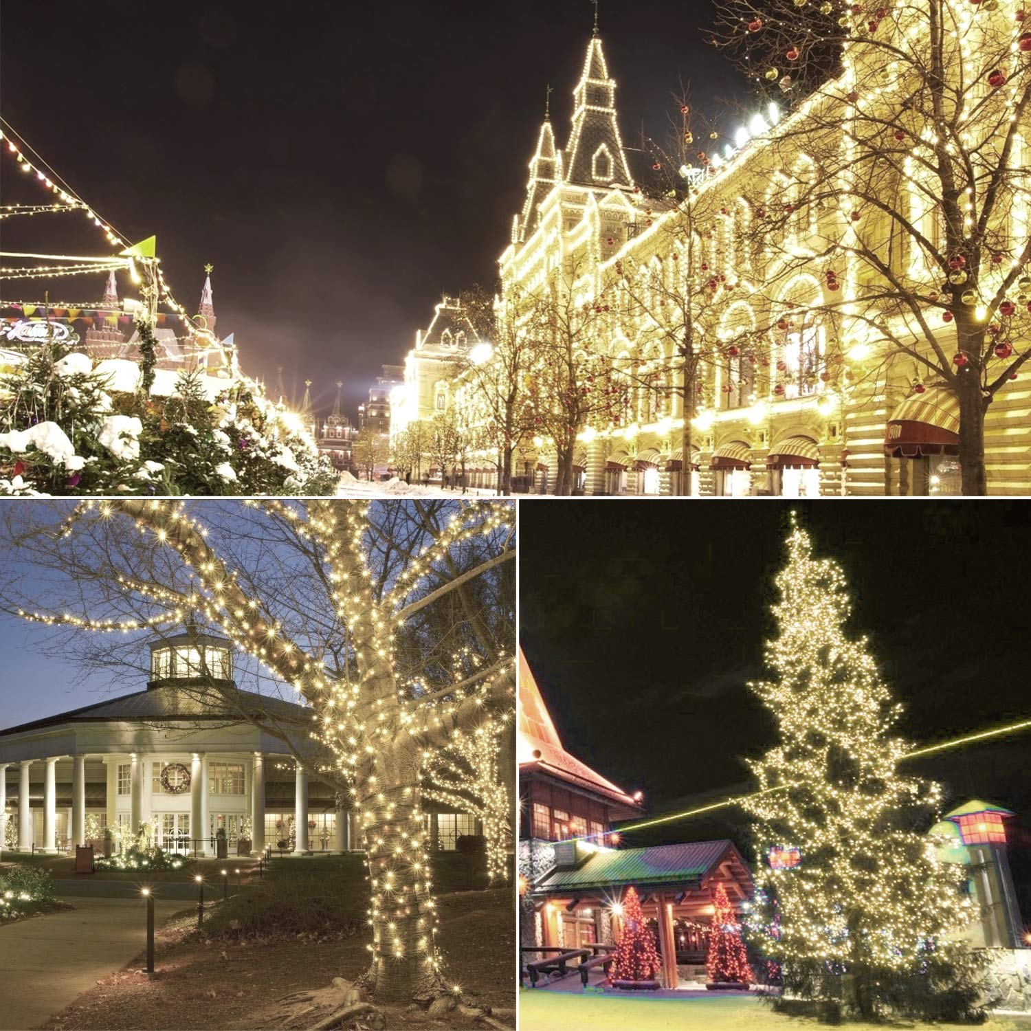 50 Counts Warm White Christmas Lights, 25Ft 5mm LED Outdoor Xmas Lights - Commercial Grade Waterproof IP65, Perfect for Christmas Trees, Roof Decorations, and Holiday Party Lighting