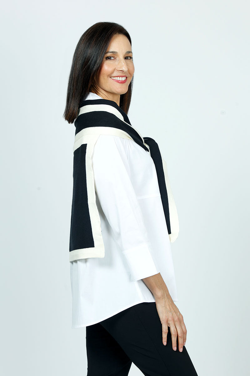 Elegant Tie Front Shawl Wrap - Soft & Stylish Women's Fashion Scarf for Office, Evening & Special Occasions