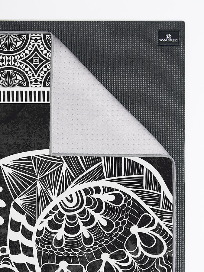 Non-Slip Yoga Mat with Grip Dots - Premium Studio Quality for Hot Yoga, Pilates & Home Workouts - Sweat Absorbent & Eco-Friendly