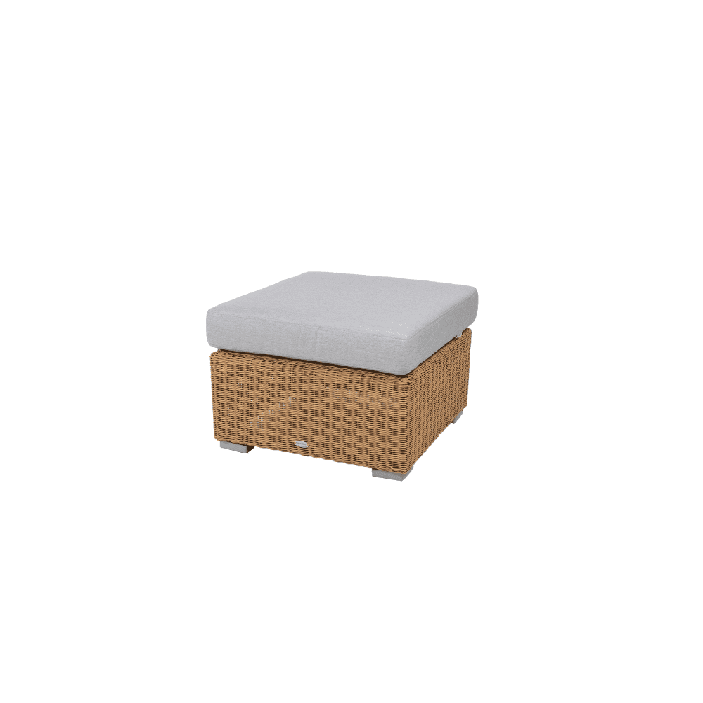 Chester Woven Outdoor Footstool Coffee Table - Stylish & Durable for Patio, Garden, and Poolside Relaxation