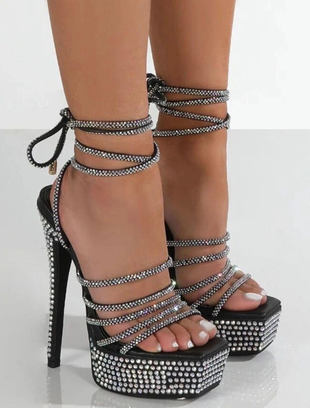 Cienna Black High Heels for Women - Elegant Stiletto Pumps for Party, Wedding & Evening Wear