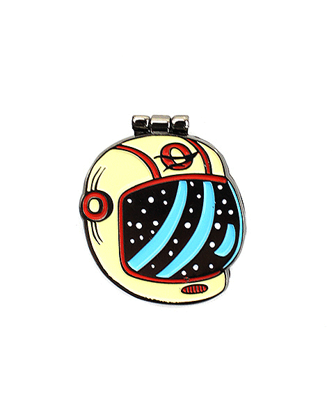 Melted Astronaut Folding Moving Pin - Unique Space-Themed Collectible for Sci-Fi Fans - Perfect for Backpacks, Jackets & Gift Giving