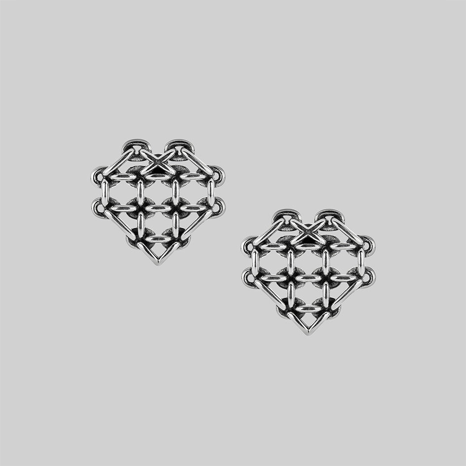 Supreme Heart Chain Earrings for Women - Sterling Silver Dainty Drop Dangle Jewelry - Perfect for Valentine's Day, Anniversary Gifts & Date Night Accessories