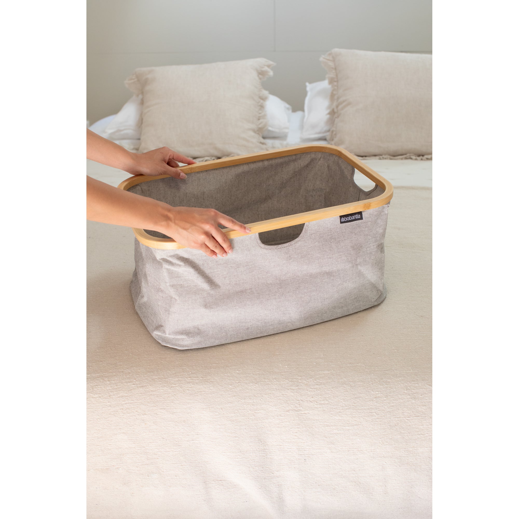 Foldable 40L Laundry Basket with Handles - Portable & Space-Saving Clothes Hamper for Home, Dorm, Camping & Travel
