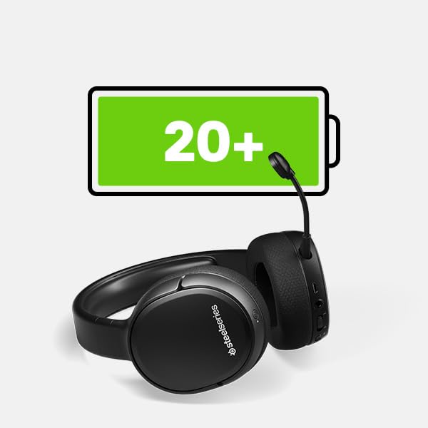 SteelSeries Arctis 1 Wireless Gaming Headset with USB-C & Detachable Clearcast Mic - Compatible with PC, PS4, Nintendo Switch/Lite, Android - Black - Perfect for Competitive Gaming, Streaming & Mobile Play