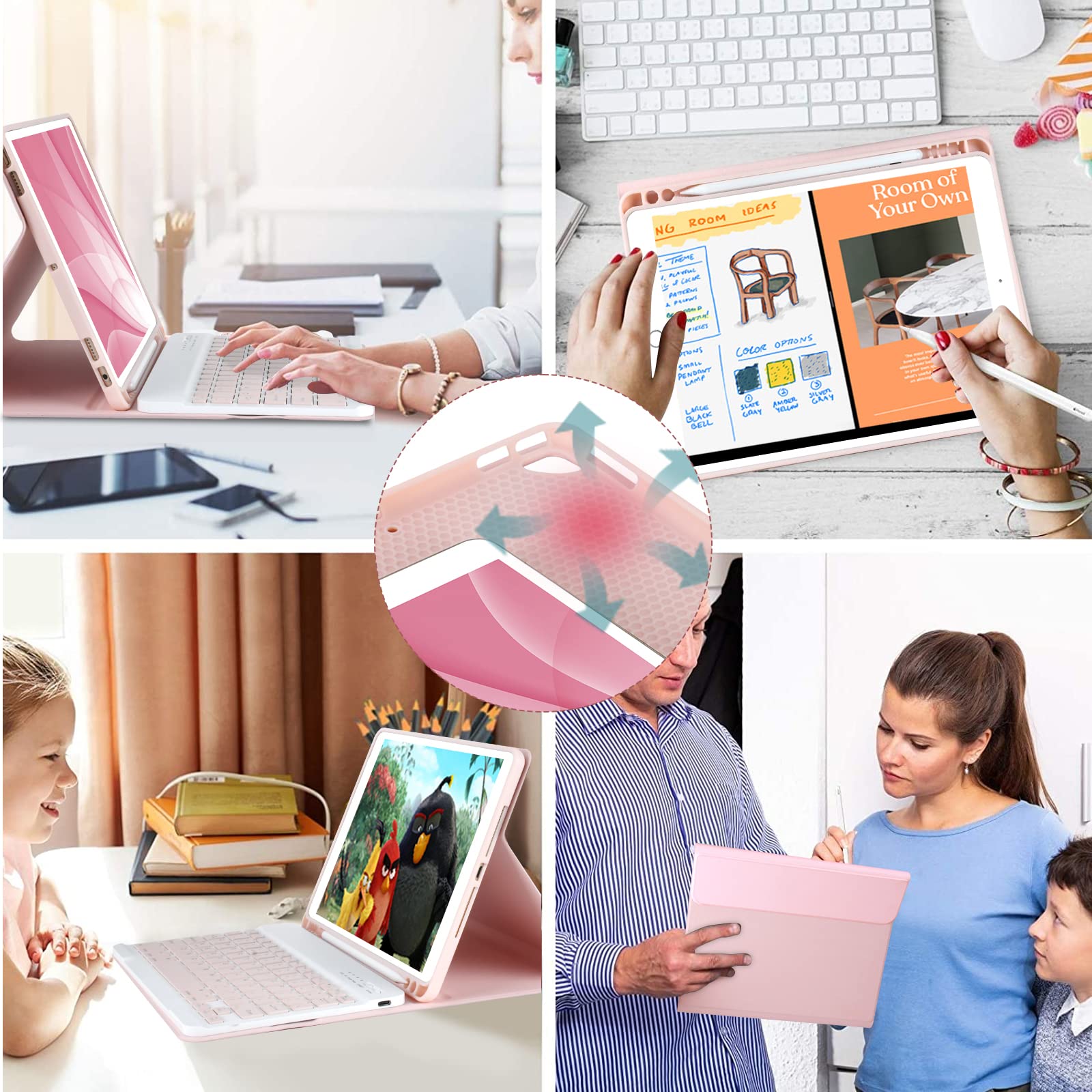 Bluetooth Keyboard Case for iPad 10.2