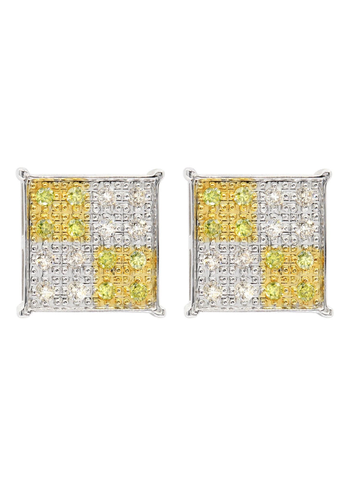14K White Gold Diamond Earrings for Men - 0.62 Carat Stud Earrings | Perfect for Gifts, Weddings & Special Occasions