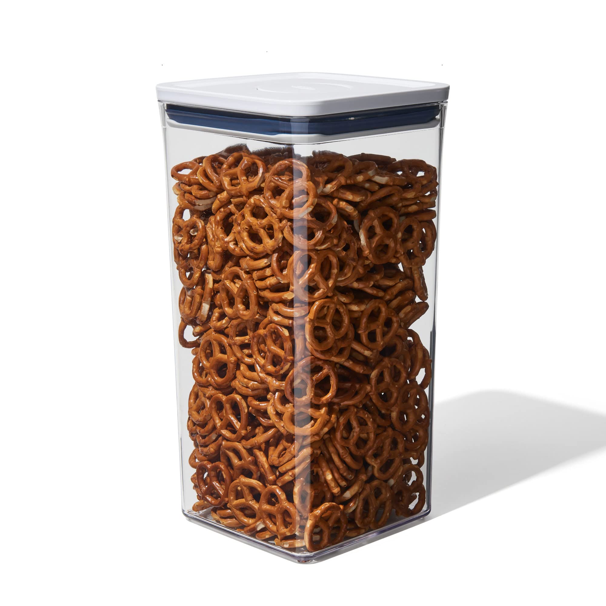 OXO Good Grips 5.7L (5.7 Liter) Big Square Tall POP Container - Airtight Food Storage Canister for Kitchen Pantry Organization - Perfect for Flour, Sugar, Rice & Dry Goods (White)