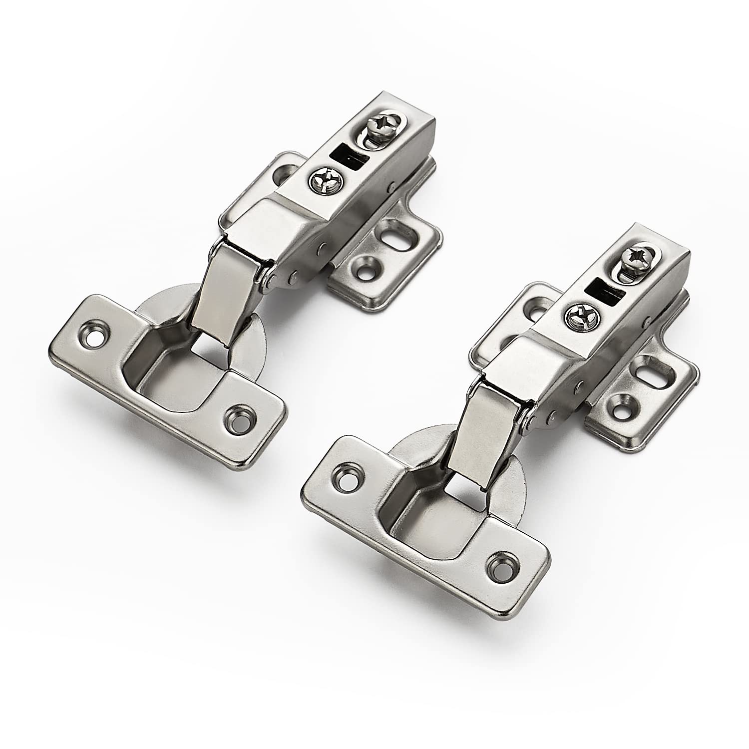 60 Pack 30 Pairs Soft Close Cabinet Hinges - Half Overlay Concealed Cup Hinges for European Style Frameless Kitchen Cabinets - Adjustable Heavy Duty Hinges for Smooth Quiet Door Closing (Perfect for Kitchen Renovation & Cabinet Upgrades)