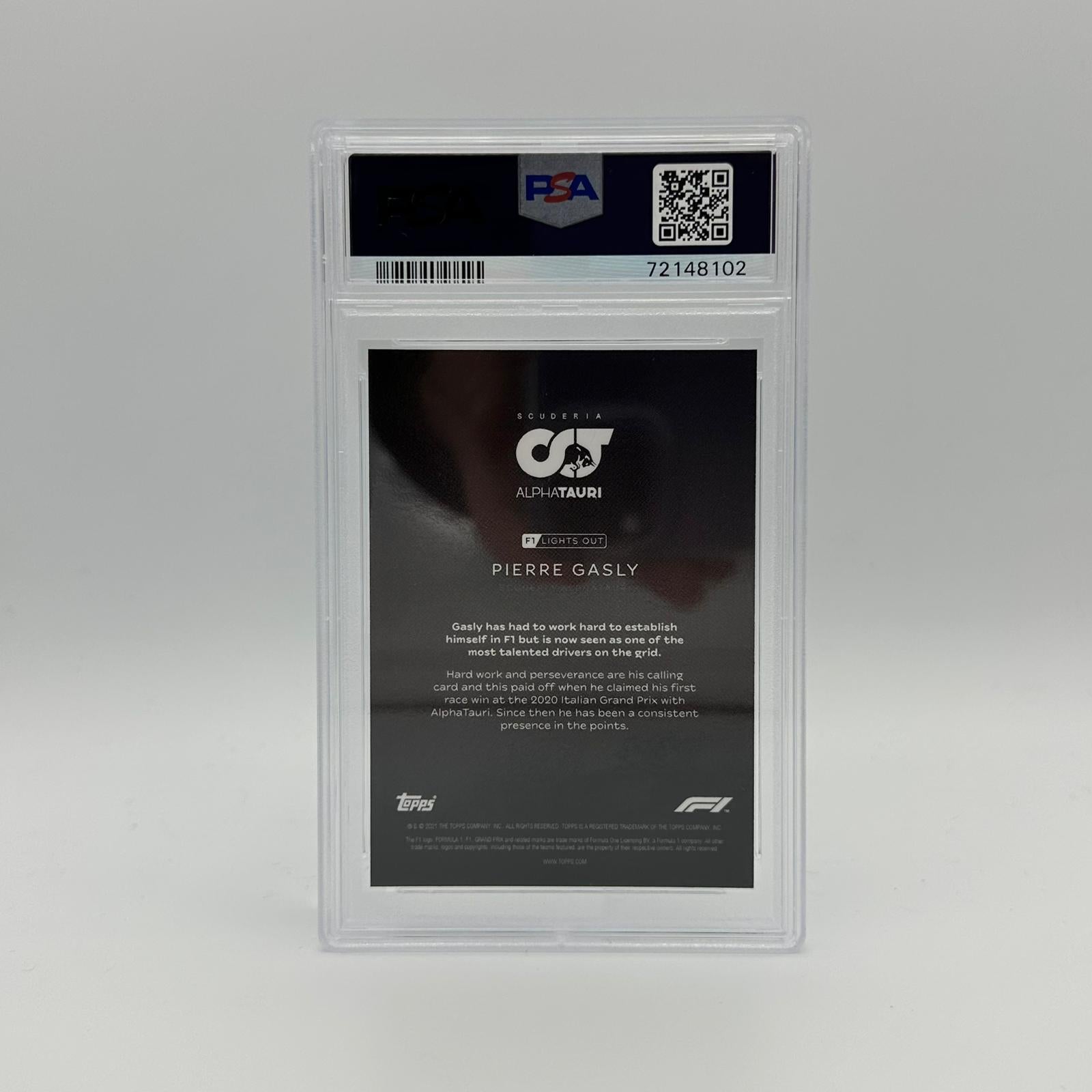 PSA 9 Graded 2019 Pierre Gasly Blue Parallel Racing Card - Perfect for Collectors, Sports Memorabilia & F1 Fans